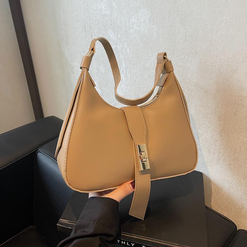 Fashion Versatile Season Solid Color High Value Underarm Bag Foreign Style Casual Shoulder Bag