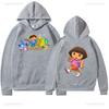 Dora The Explorer Fashion-Forward Fans Cozy Hoodies with Vibrant Prints HoodyCreativity Adventure Cartoon Adult Tops Women Gift