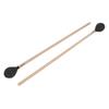 1 Paar Marimba Schlägel Mittelhart Garnkopf mit Ahornstiel zum Perkussionsspielen MQ?06Schwarz