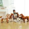 Simulation Plush Horse Toy Stuffed Pony Plushie Year of Horse Mascot Doll Educational Toy Home Bedroom Decoration Holiday Gift