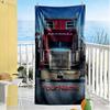 Peterbilt Heavy Trucks Personalized Text Beach Towel Super Soft Microfiber Quickdry Fabric Perfect for Traveling Yoga Camping and Swimming