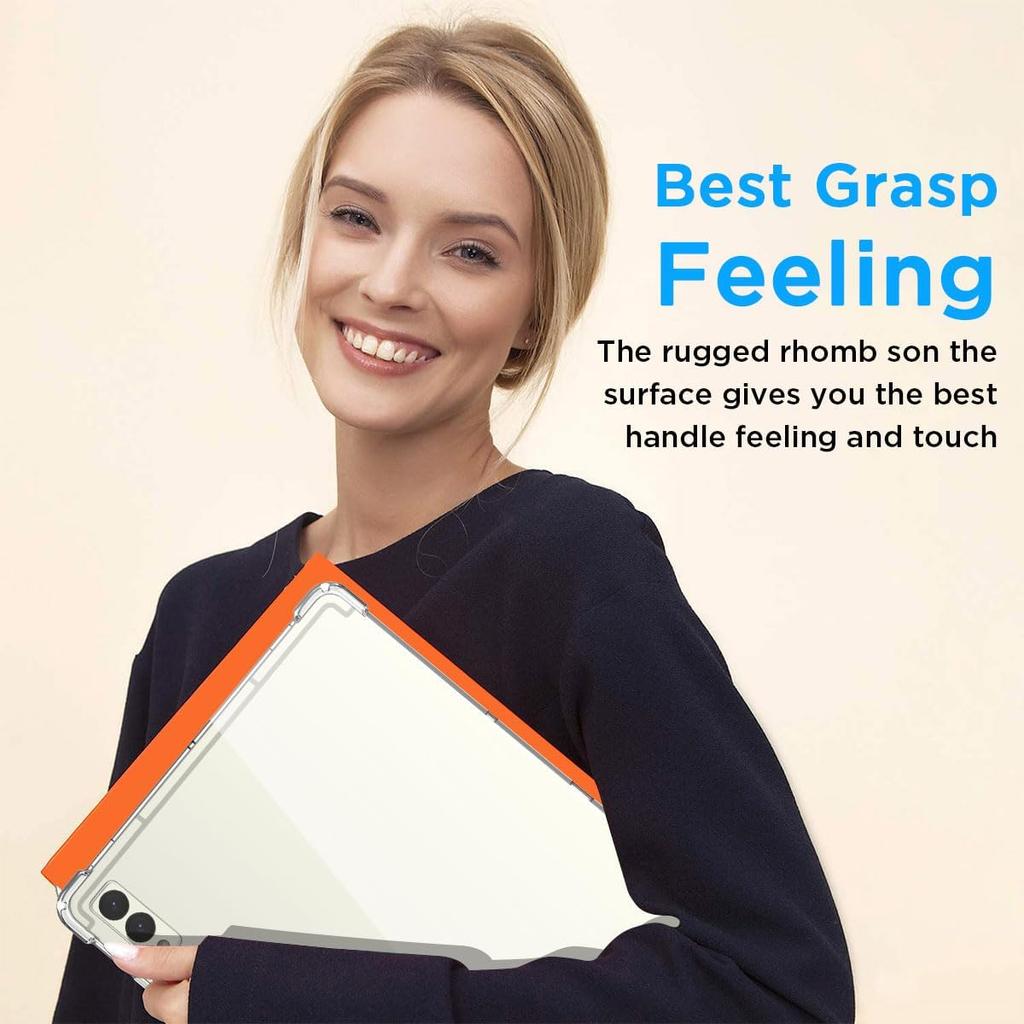 För Samsung Galaxy Tab S10+ Fodral Fyrhörns Stötsäkert Genomskinligt Surfplatta TPU-skydd