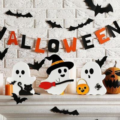 3 Stück Halloween Figur Geist Statue Dekorative Tischplatte Ornament für Schlafzimmer Kamin Etagere