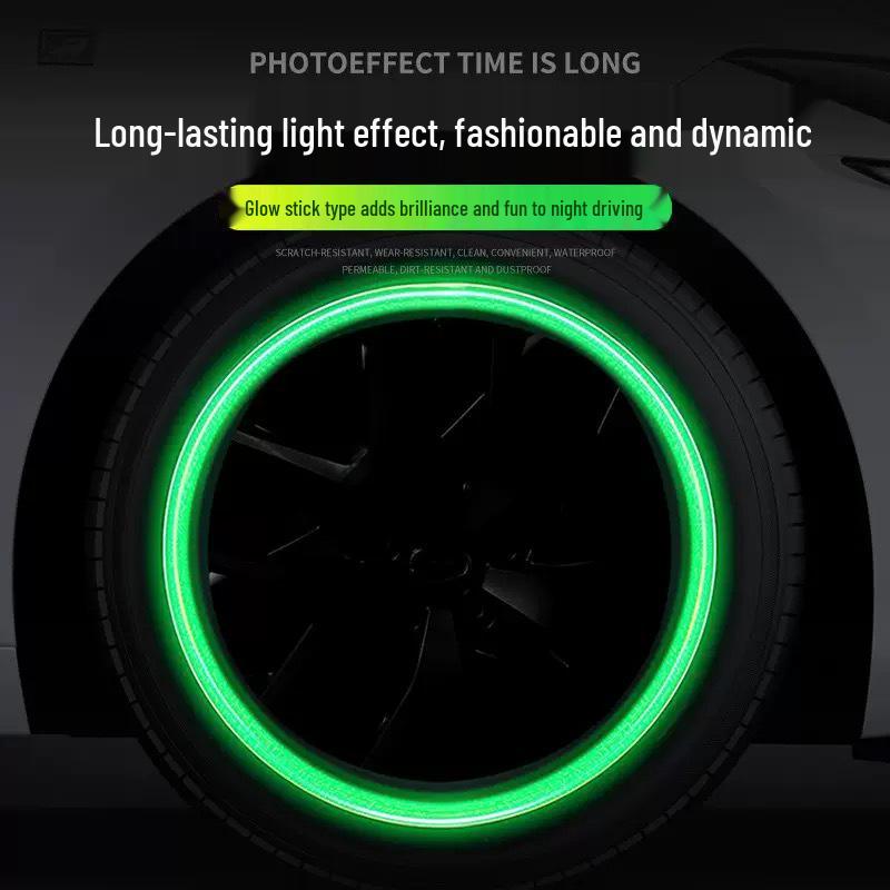 Luminous Tire Valve Caps for Cars and Motorcycles