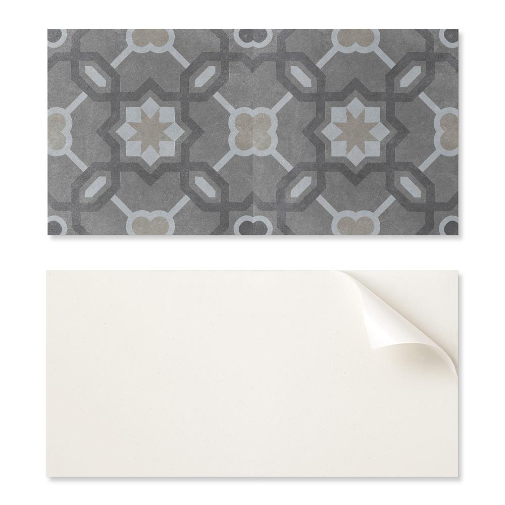 Naklejany Dekor Z Grafiką Do Przedpokoju Winylowy 120X60 Cm Geometryczny Wzór Kafli