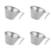 4Pcs Stainless Steels Espresso Coffee Extraction Cup with Graduated Measuring Cup Practical Ounces Cup Coffee Accessories M68E