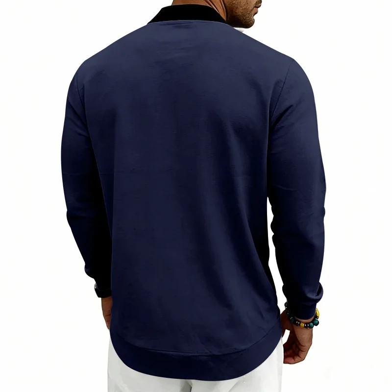 Herren Einfarbige Baseballkragenjacke Lässige Reißverschluss-Bomberjacke Leichter Streetwear-Mantel für Frühling Herbst