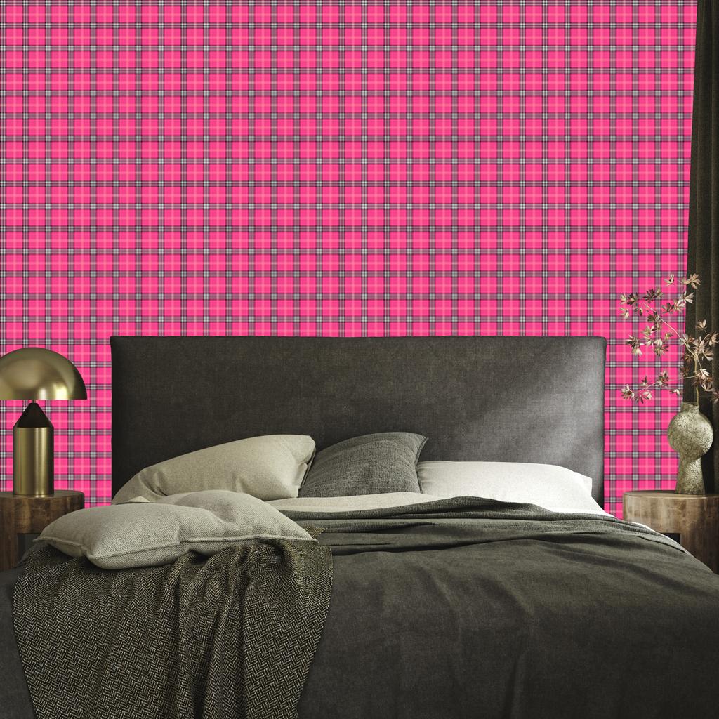 Pink Plaid Wallpaper for Living Room and Bedroom 50x1000