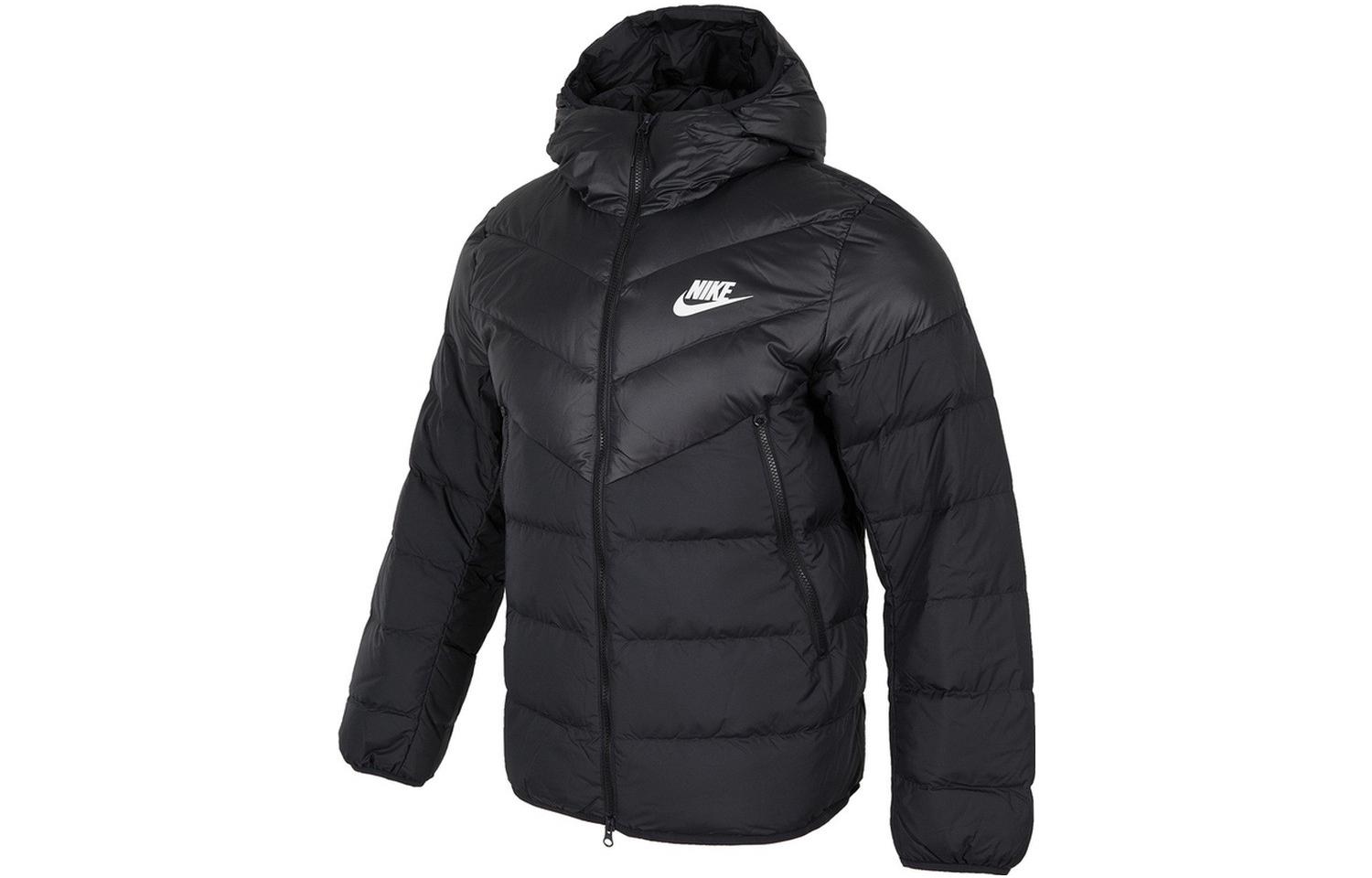 Nike Men Logo Casual Hooded Down Jacket Black DV0754-010 S