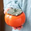 1 persimmon shaped food storage container with sealed lid, suitable for sugar and salt, New Year's gift and souvenir