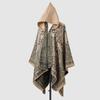 Winter Women Scarf Layers Poncho Hooded Elegant Lady Retro Boho Print Wraps Shawl Casual Scarve Capa Para Mujer Pashmina Cloak