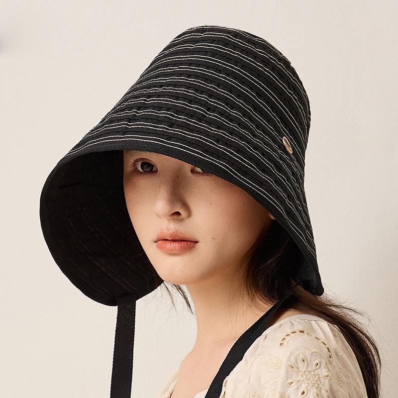 Striped Fisherman Hat Breathable Sun Hat Summer Bucket Hat