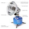Camping Heater Portable Fast Heating Gas Fireplace for Winter Outdoor Stove Hiking Gas Burner Heating Survival Equipment