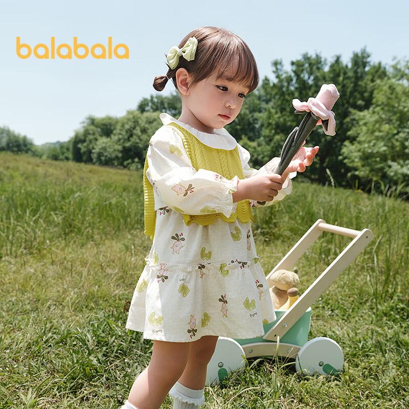 Сладкое мультяшное платье и комплект из двух предметов для девочек Balabala 80