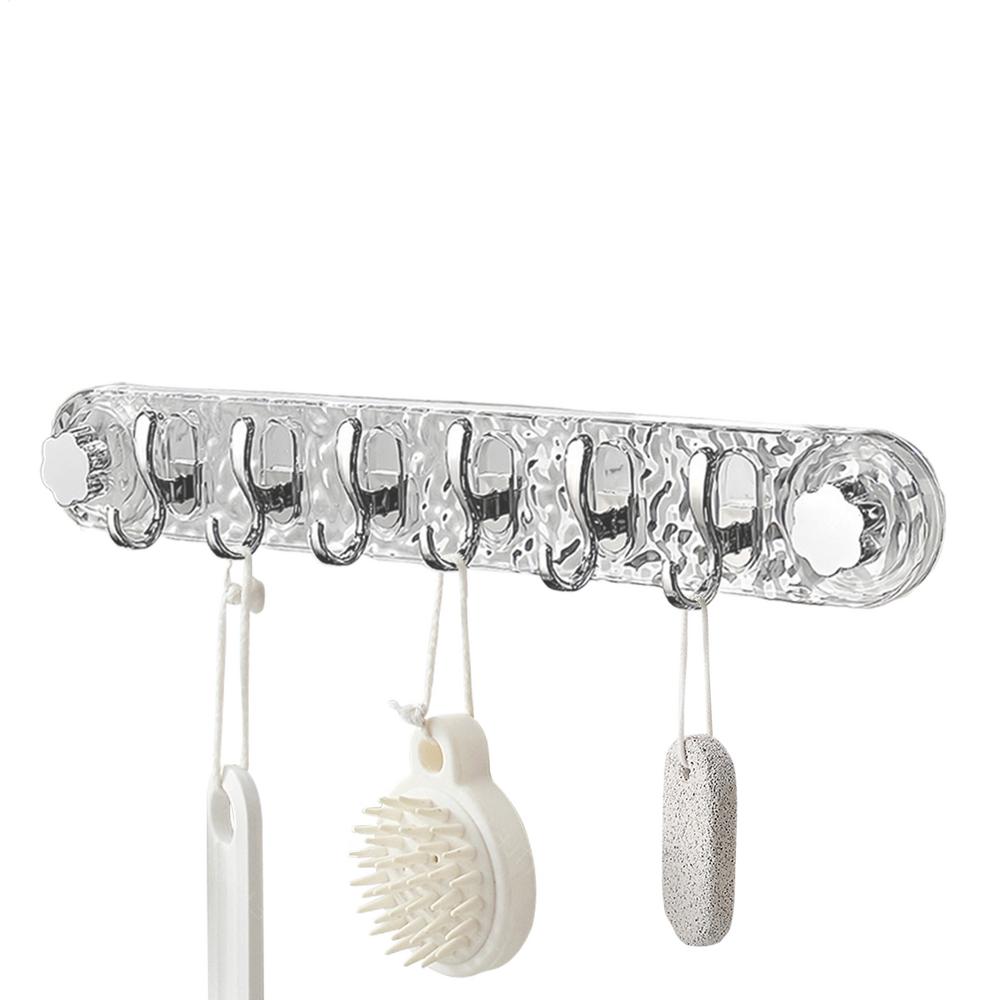 Suction Hooks Removable Suction Towel Hook 6 Hooks Powerful Shower Hooks Reusable Hooks for Bathroom Kitchen Living Room Study