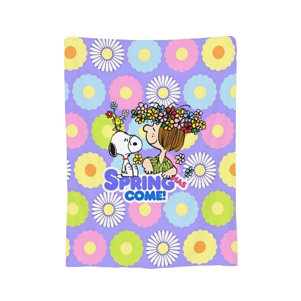 Cute Cartoon Snoopys Flannel Blanket Fashion Throw Blanket for Sofa Bedding Lounge 200x150cm Plush Thin Quilt,