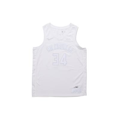 NBA Milwaukee Bucks MVP 34 Αντετοκούνμπο Φανέλα Swingman Λευκή Ανδρική Streetwear CT4209-100