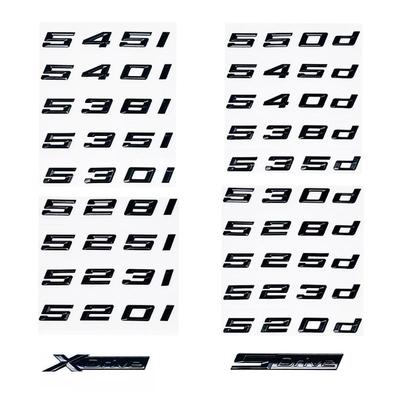 3D lesklý černý ABS znak pro BMW řady 5 E39 E60 E61 F10 F11 G30 520i 523i 525d 530d 530e 535d 540d 545e Logo na kufr Sticker al2
