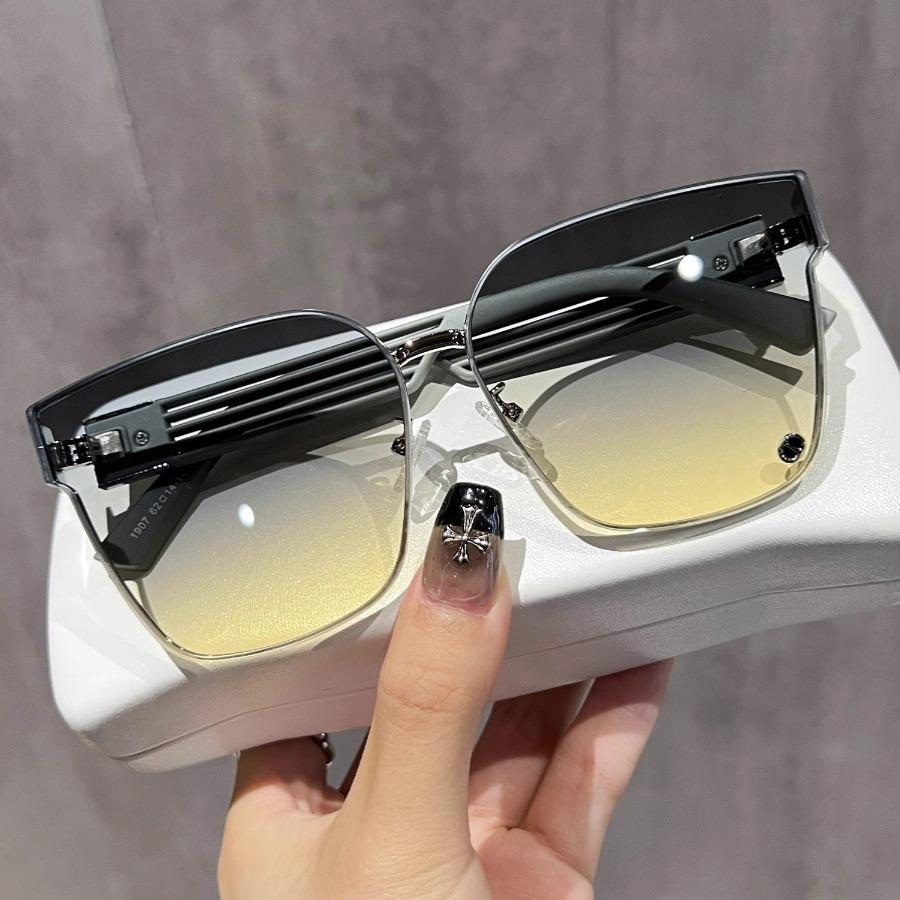 New Square Women Sunglasses Pink Lens Stylish Oversized Frame Female Men Casual Glasses Designer Unisex Fashion Eyewear Uv400