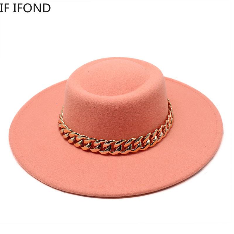 Nowy brytyjski Retro jesienno-zimowy w kształcie pierścienia płaski filcowy kapelusz Fedoras duży okap kobiety ślub kościół jazzowe kapelusze melonik