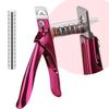 Professional Nail Clipper U Shape Stainless Steel Trimming Straight Cutter With 10Pcs Magnet Nail Art Trimmer Kit Manicure Salon