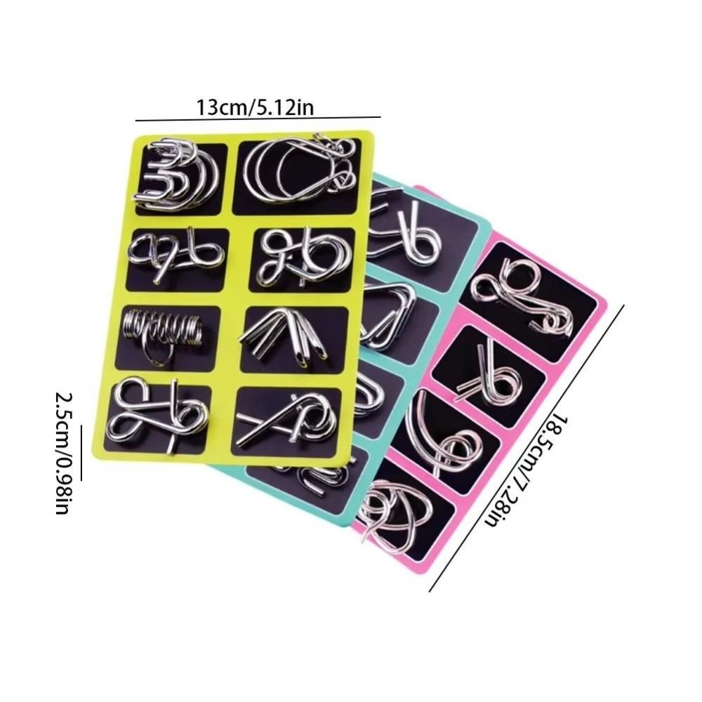 Metal Puzzle Montessori Puzzle Toy 3D Design Brain Teaser Toy Intellectual Toys Kids Adult