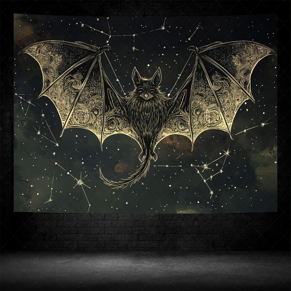 1pc Bat Pattern Tapestry - Intricate Wing Design, Perfect Wall Hanging for Living Room & Party Decor