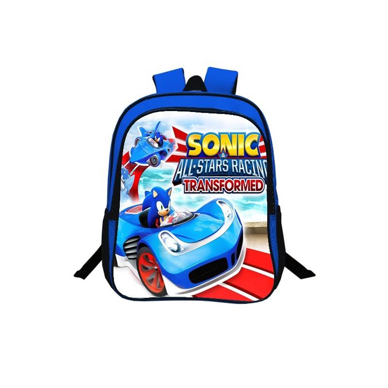 Sonic The Hedgehog 2 Children's Backpack For School Travel Colorful Artwork Unisex Design