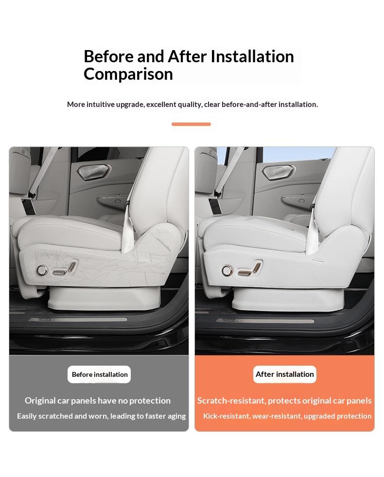 Fit For LYNK & Co 900Car Specialized Second Row Seat Side Anti Kick Pad Leather Protective Cover Interior Modification