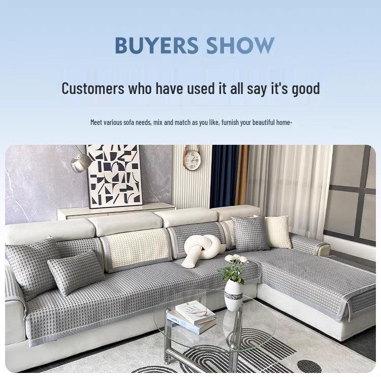 Summer Breathable Sweat-Absorbent Rattan Sofa Cushion - Cool and Comfortable Seat Cover, Non-Icy.