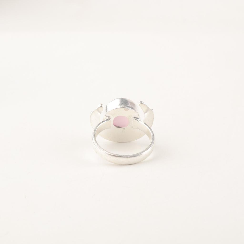 Natural Pink Cat's Eye Gemstone 925 Sterling Silver Handmade Jewelry Women Ring RR-48-37