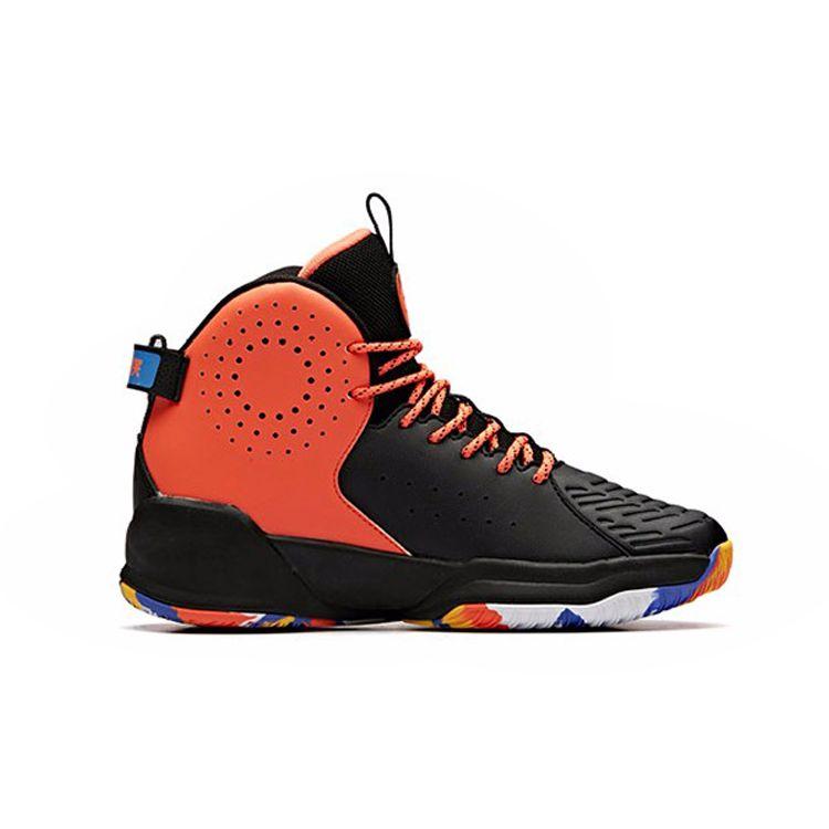 Anta Kids Fire Wheel Trendy Comfortable Wear-Resistant High-Top Basketball Shoes Kids basketball shoes Black Orange 31941102-3