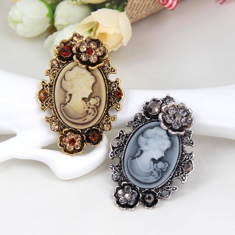 Vintage Crystal Rhinestone Beauty Brooch - European & American Style Jewelry Accessory