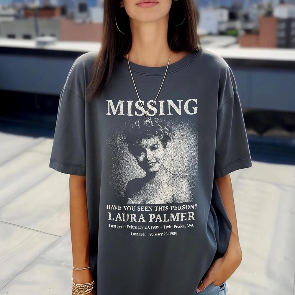 Shuangfeng Town Tshirt Laura Palmer Tshirt Summer New Retro Unisex Cotton Casual Fashion Tshirt S