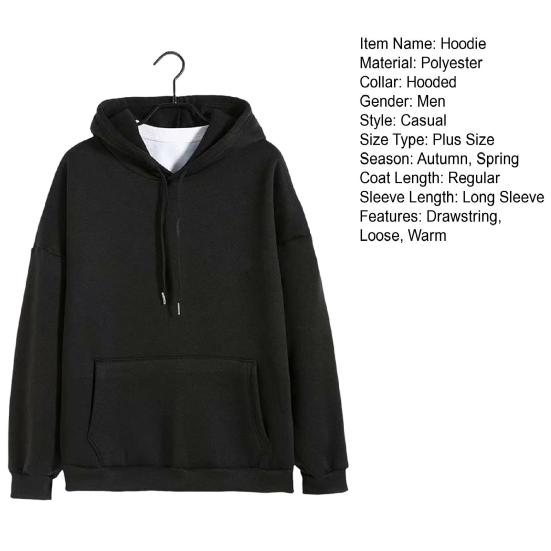 Купить Осенняя толстовка с капюшоном, теплая, с большим карманом ...