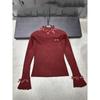 European Style High-Quality Spring Bow Neck Knit Base Layer