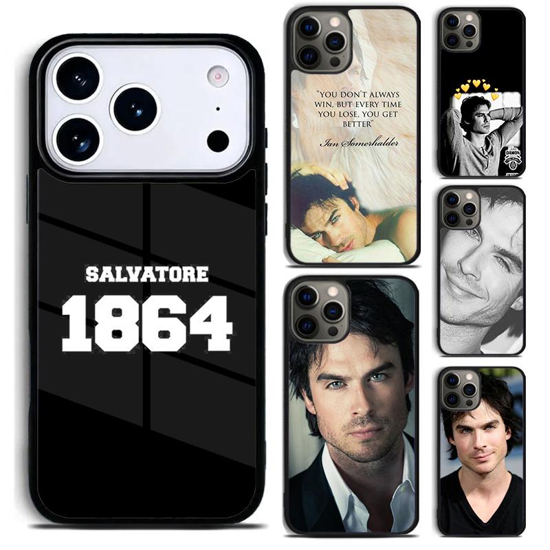 Ian Somerhalder Vampire Diaries Damon Phone Case for iPhone 17 16 15 Pro Max Air 14 13 12 11 Plus Shockproof Cover
