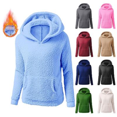 Kadın Sweatshirt Polar Kapüşonlu Oversize Pullover Yumuşak Pijama Üstleri