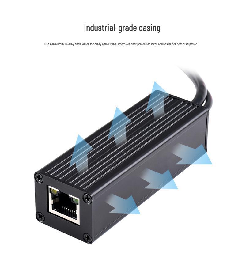 5V/5A Industrial Gigabit PoE Splitter with Type-C/DC Interface & MPS Chip