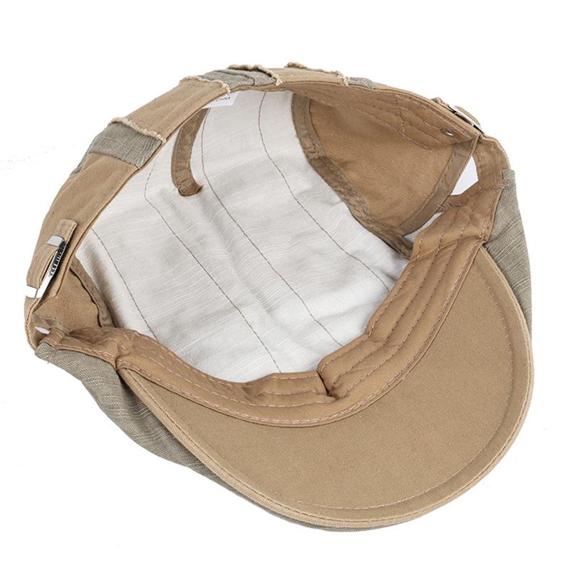 New Men Beret Fashion Embroidery Flat Cap Summer Visor For Male Fashion Vintage Cotton Casual Berets Adjustable