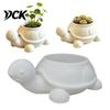 Safe Material Planter for Pets 3D Printed Turtle Succulents Pot, Cute Animal Indoor Plants, Decorative Desktop Modern Balcony Decor Flowerpot