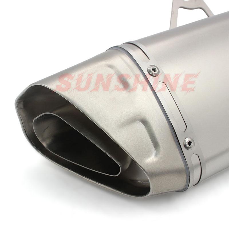 61mm Escape Moto Universal Exhaust Motorcyle Muffler Stainless Steel Motorcross Pipe For GSXR1000 ZX10R Z400 MT09 CBR1000 RS660