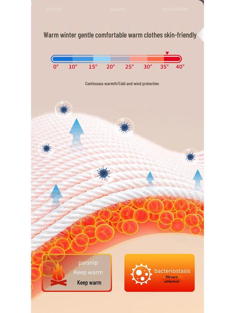 Nanjiren Herren Thermounterwäsche Set aus reiner Baumwolle
