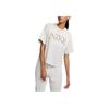 Nike Letter And Number Print Casual Sports Knit Short Sleeve T-Shirt Women Tops Beige FQ6601-104