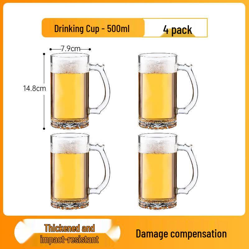 Qiwei Tempered Glass Mug with Handle