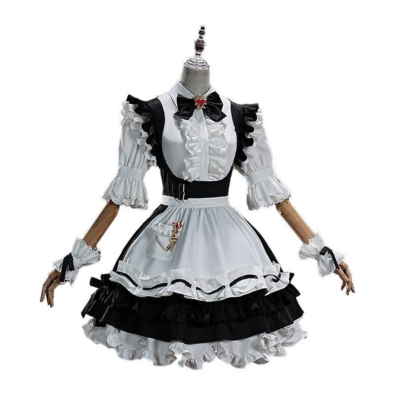 FINAL FANTASY FF1 Maid Dress Cosplay Costume Unisex Game Inspired Uniform for Convention Party