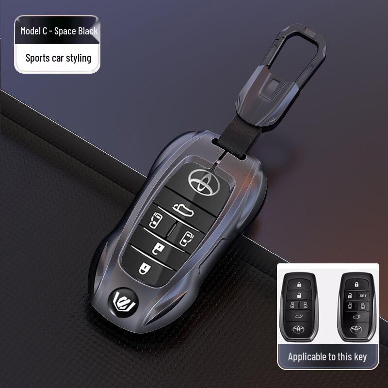 Metal Shell Key Case for 2015-2025 Toyota Alphard