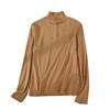Strato Base Dimagrante Collo Alto Senza Cuciture di Nicchia - Manica Lunga, Patchwork, Capo d'Abbigliamento Casual