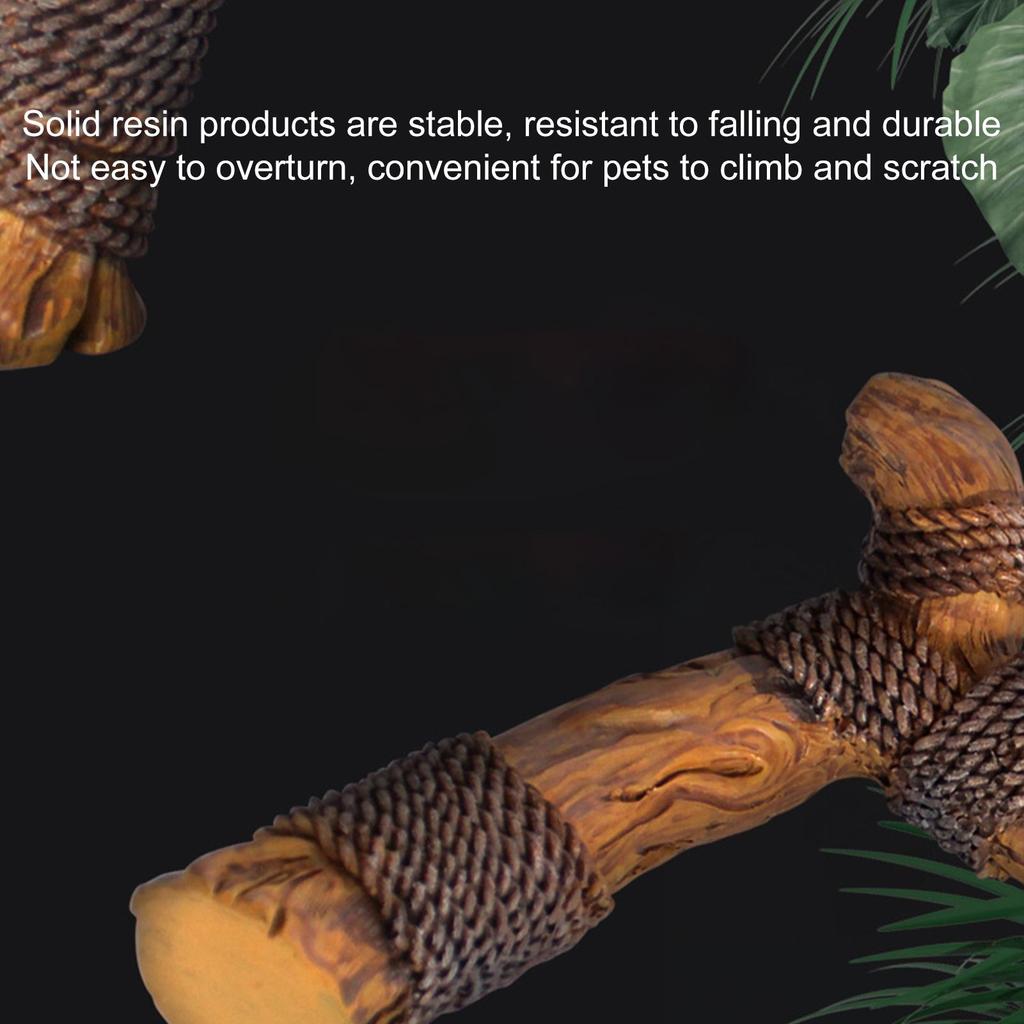 Reptile Branch Resin Climbing Tree Branch For Lizards Multi-functional Amphibian Habitat Decoration For Spiders Lizards Bearded