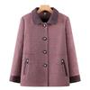 2026 New Spring/Autumn Plaid Cardigan for Middle-aged and Elderly Women - Stylish Grandma Jacket